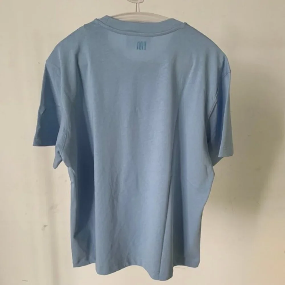 Ami sky blue short sleeve T-shirt fashion - Picture 2 of 4